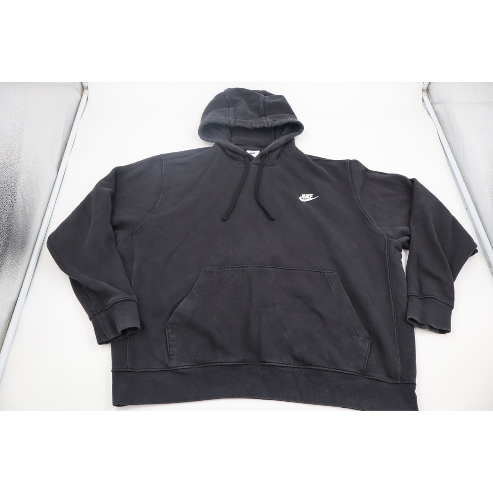 Nike Sportswear Club Fleece Hoodie Mens XL Black Pullover BV2654-010